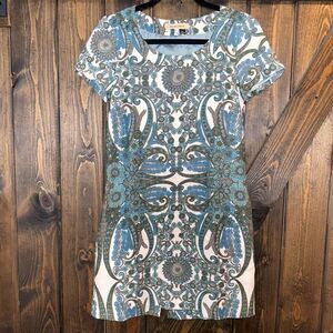 See By Chloe Shift Mod Paisley Floral Print Dress